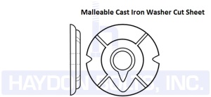 5/8" Round Malleable Washer Malleable Iron Hot Dipped Galvanized 40LBS Qty 128 