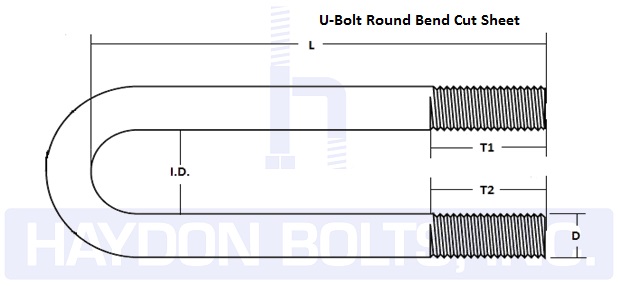 U Bolt Size Chart